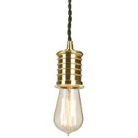 Elstead Lighting Elstead Pendelarmatuur, fitting E27, zwart-messing, gepolijst
