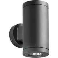 LCD Wandlamp buiten 1060, dimbaar, alu / grijs / zink, Aluminium, Modern, Wandlamp buiten