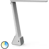 MAUL LED-bureaulamp MAULrubia, dimbaar, alu / grijs / zink, Werkkamer / Kantoor, Aluminium, Modern, LED bureaulamp