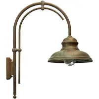 MORETTI Wandlamp buiten Luca, dimbaar, koper, Messing, Antiek
