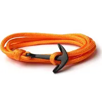 LGT JWLS Anker armband Neon Oranje polyester koord