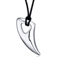 LGT JWLS Tand kettinghanger Zilver met Touw ketting