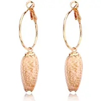 LGT JWLS LGT Jewels Damesoorbellen met Gestrekte Schelp