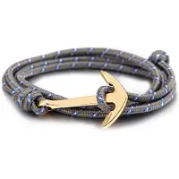 LGT JWLS Verguld anker armband met polyester koord