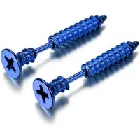 LGT JWLS LGT Jewels Schroef oorbellen Blauw