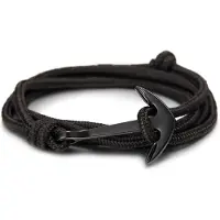 LGT JWLS Anker armband zwart polyester koord