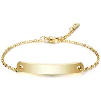 LGT JWLS Dames Armband Naamplaat Goudkleurig