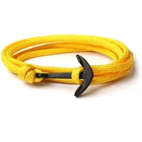 LGT JWLS Anker armband Geel polyester koord