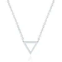 LGT JWLS Hippe dames ketting Triangle Zilverkleurig