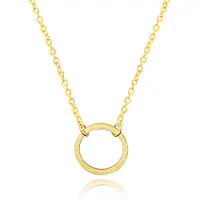 LGT JWLS Hippe dames ketting Circle Goudkleurig