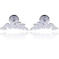 Mendes Leaf Stud oorbellen Silver