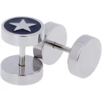 LGT JWLS Heren oorbellen Fake Ear Plug Star