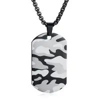 Mendes Camouflage Dogtag kettinghanger inclusief ketting
