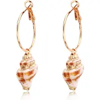 LGT JWLS LGT Jewels damesoorbellen met Spiraalvormige Schelp