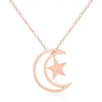 Cilla Jewels ketting Moon Star rosegoud Verguld