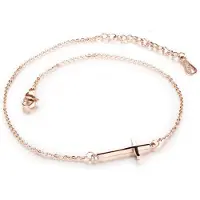 Cilla Jewels enkelband Cross Rose Goudkleurig