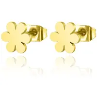 Cilla Jewels oorknoppen Edelstaal Bloem Goudkleurig