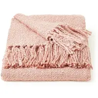 Malagoon Misty Pink Solid Plaid 125 x 150 cm