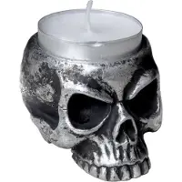 Alchemy - SKULL Theelichthouder - Zilverkleurig