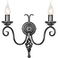 Elstead Lighting LED Wandlamp Harlech | 2X E14 Max 60W | Black