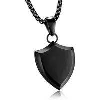 Mendes heren ketting met hanger Black Shield