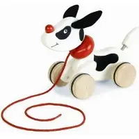 Pintoy Houten Trekfiguur Puppy met Kwispelende Staart