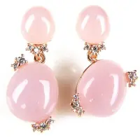 Sophie Oorringen Model Double Bubble zilveren oorringen oorbellen roos goud verguld gezet met roze stenen