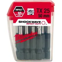 Milwaukee Shockwave Impact Duty schroefbits CD Tic Tac TX25 x 50 mm - 10 stuks - 4932430882