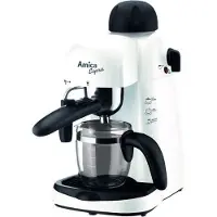 Amica CD 1011, espressomachine, 0,24 liter, voor gemalen koffie, zwart, wit