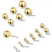 TFT Marie Celeste oorknoppen bol - 5 mm - Goud
