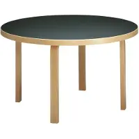 Artek 91 Tafel 125 Cm Zwart Linoleum - Eettafels & bartafels Berk Birch - 28302183