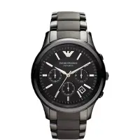 Emporio Armani AR1452 Heren Chronograaf Horloge Ceramica Zwart