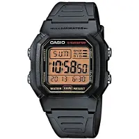 Casio - W-800HG-9AVES - Collection - horloge - Mannen - Zwart - Kunststof Ø 36 mm