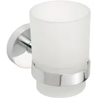 Sapho X-Round glashouder met glas chroom