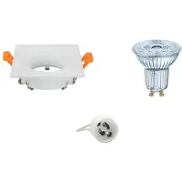 BES LED LED Spot Set - OSRAM Parathom PAR16 940 36D - GU10 Fitting - Dimbaar - Inbouw Vierkant - Mat Wit - 3.7W - Natuurlijk Wit