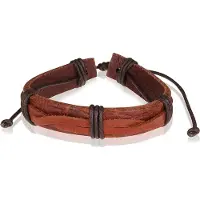 LGT JWLS LGT Jewels leren armband Bruin Verstelbaar Touw