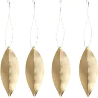 Ferm Living Leaf Ornaments - Set van 4 Brass