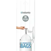 Brabantia 10x PerfectFit Vuilniszak met Trekbandsluiting Code H 50-60 Liter 10 zakken