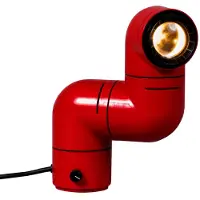 Santa & Cole Tafellampe , dimbare, Rood, Woonkamer, Kunststof