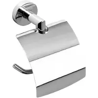Sapho X-Round toiletrolhouder met klep type 2 chroom