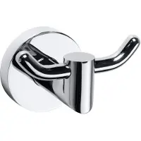 Sapho X-Round dubbele haak gebogen chroom