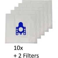 AA Commerce 10x Stofzuigerzakken Geschikt Voor Miele Complete C3 Silence (Ecoline Plus) Stofzuiger Modellen - Set Van 10 Zakken Met 1 Stuks Filter