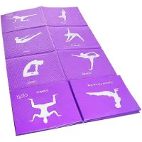 OPTI bedrukte yoga oefenmat met een dikte van 5 mm & anti-slip