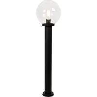 QAZQA Staande buitenlamp zwart met heldere bol 100 cm IP44 - Sfera
