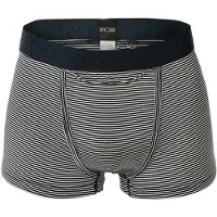 Hom - Simon Boxer Briefs HO1 (1-pack) - Heren Boxer met horizontale gulp - Navy/Wit gestreept - Maat S