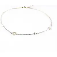 Sophie model Benigna ketting in zilver met rondje gezet met cubic zirconia