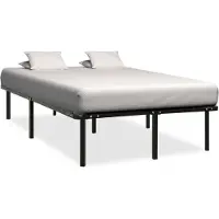vidaXL Bedframe metaal zwart 120x200 cm