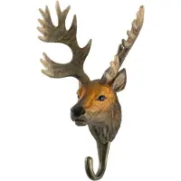 Wildlife Garden Met De Hand Gesneden Haak Edelhert - Haken en hangers Hout - WG509