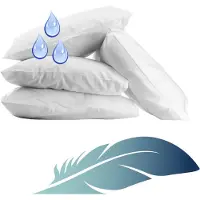 24-Bedding Waterdichte Molton Kussenslopen | Molton waterdichte kussenbeschermer 60 x 70 cm