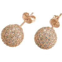 Heidemann Oorbellen 'Lucere' rose-goud / transparant